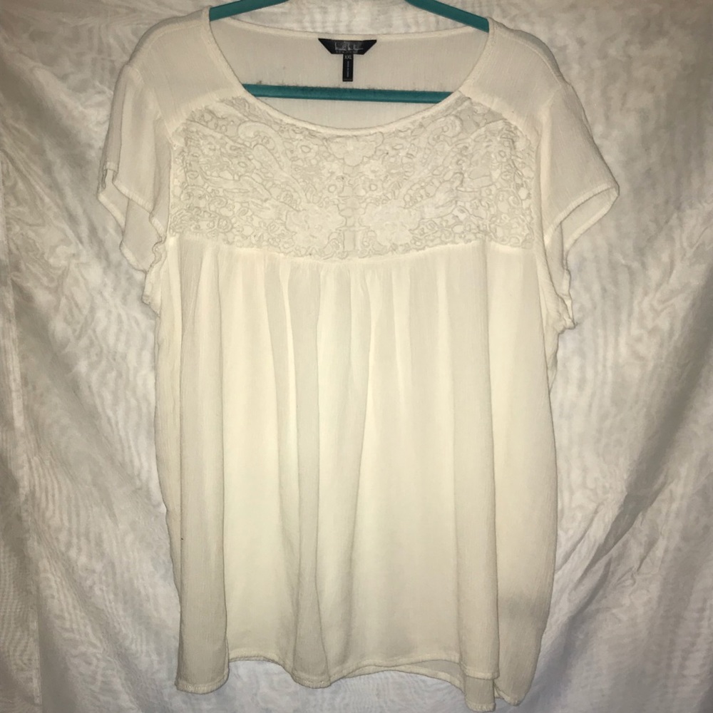 Nicole miller New York XXL 2XL white lace summer